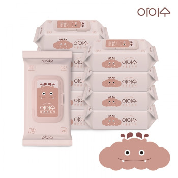 아이수 브론 몬스터 유아 물티슈 캡형 70매 10개