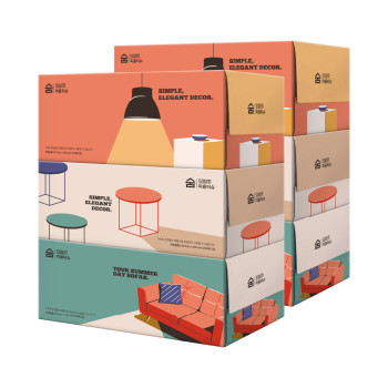 Soom 숨 안심 천연펄프 곽티슈 SOOM 숨 미용티슈 갑티슈 250매 6개