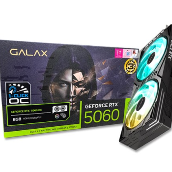 GALAX 지포스 그래픽카드 RTX5060 EX BLACK OC D7 8GB