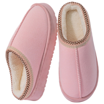 도림 스티치 통굽 털 슬리퍼 방한 퍼슈즈