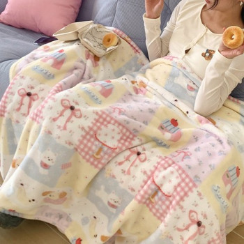 도림 러블리 패치 소프트 극세사 담요